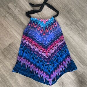 Aqua Green Women’s Halter Top Tankini Swim Suit Multicolored Size Large